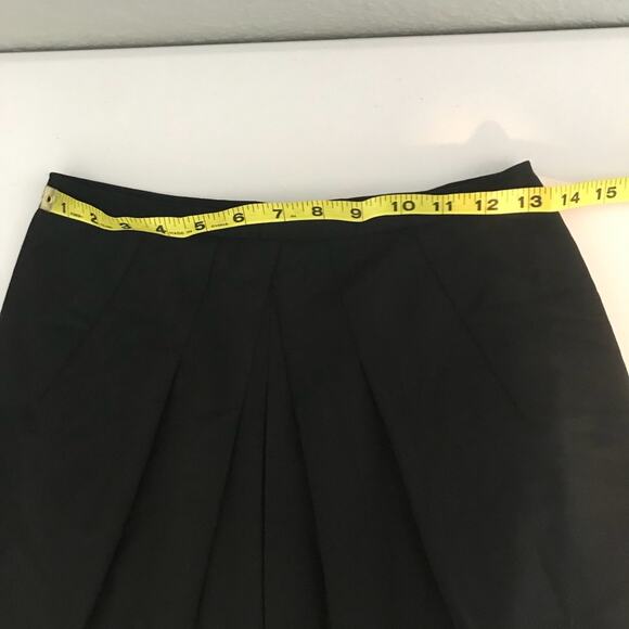 Lafayette 148 New York Pleated Black A-Line Wool Skirt 2 EUC - Picture 7 of 8